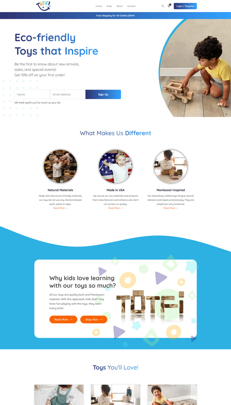 Totfi Showcase Desktop